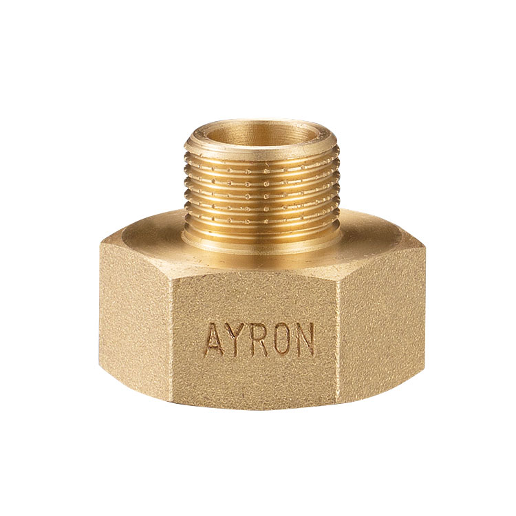 246L Brass reducing nipple MF